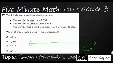 3rd Grade STAAR Practice Compare and Order Numbers (3.2D - #4)