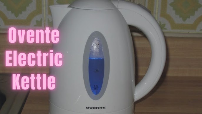 Ovente Electric Hot Water Kettle 1.7 Liter with LED Light, Red