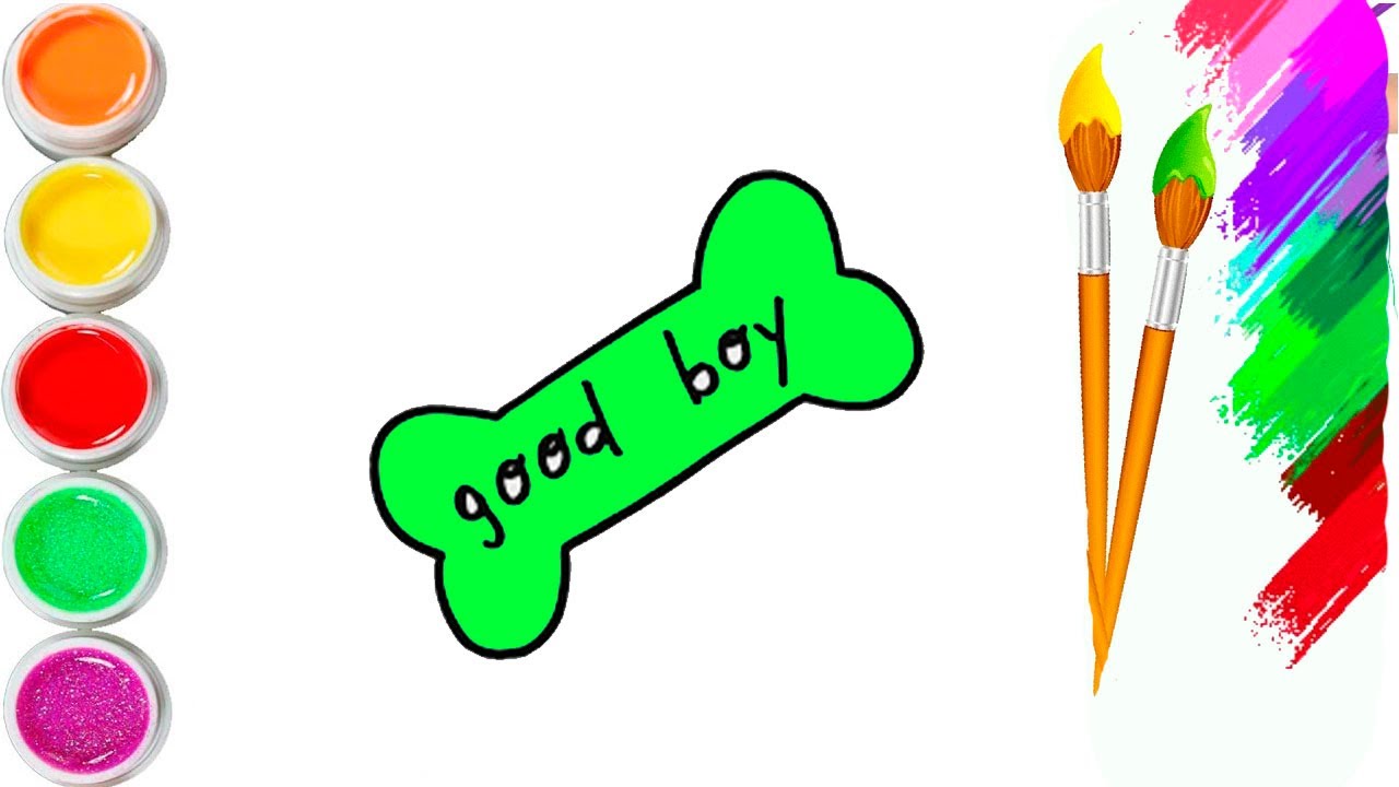 Bolalar uchun suyak rasm chizish,Draw a bone picture for children5 ...