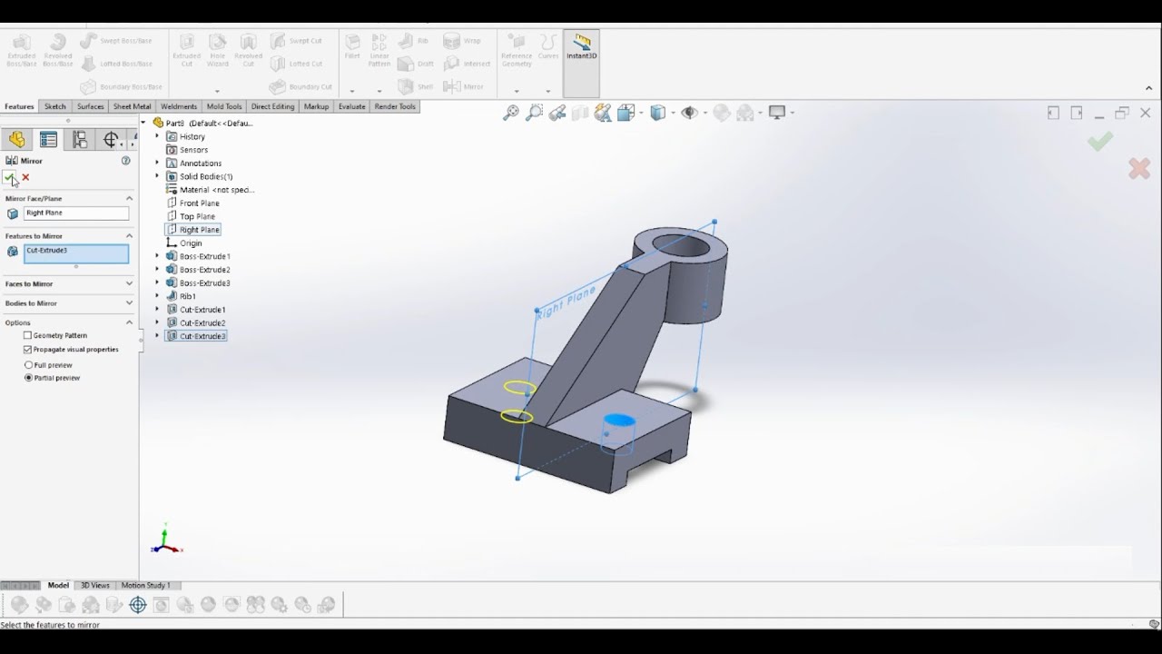 Solidworks Tutorial for beginners Exercise  53