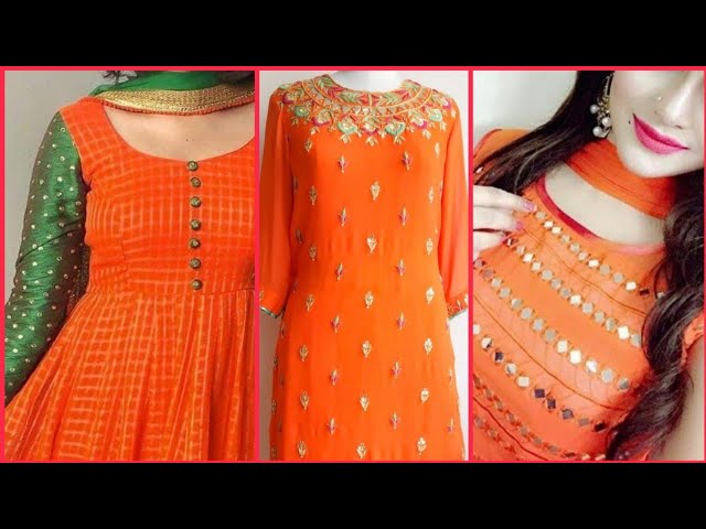 Top 170+ orange combination colour dress best