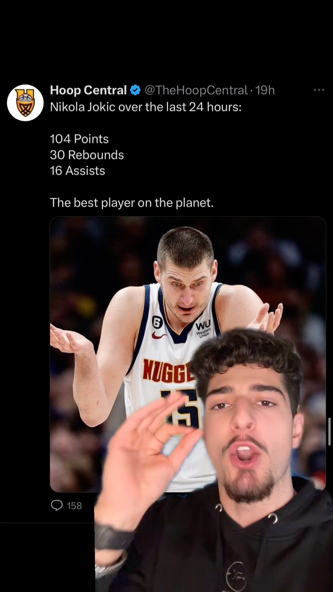100 PT TRIPLE DOUBLE?? JOKIC A TOP 10 PLAYER OAT? #nba #jokic #lebron #tatum #embiid #wilt #fexr