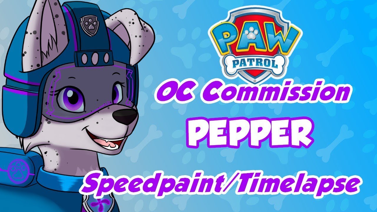 Commission - PAW Patrol OC - Pepper (Speedpaint/ Timelapse) - YouTube.