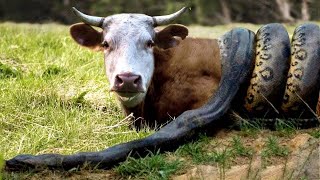 Cobra Incrivelmente gigante ataca vacas/ Vida selvagem no mundo animal