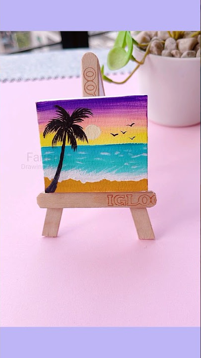 DIY Miniature Artist Easel (made with popsicle sticks!) 