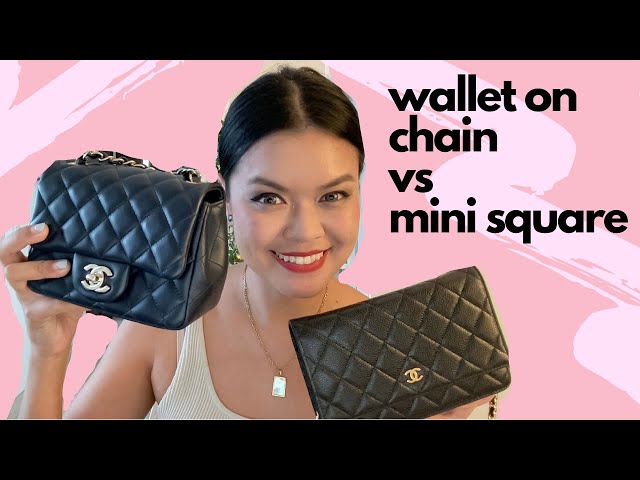 chanel square wallet on chain