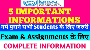 IGNOU 5 IMPORTANT NOTIFICATIONS | TERM EXAMS & ASSIGNMENT SUBMISSION for all Students By Study Zone