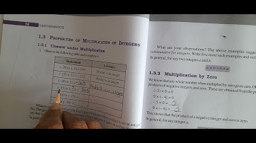 Class 7 Maths Chapter 1 Integers Closure Under Multiplication || Class 7 NCERT maths solutions