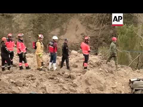 Workers search rubble of deadly Ecuador landslide