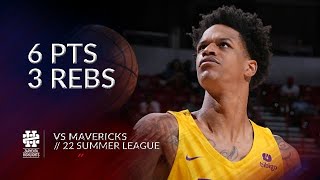 Shareef O'Neal 6 pts 3 rebs vs Mavericks 2022 Summer League