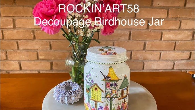 Painted DIY Decoupage glass jar, For Decoration, Shape: Bottle Shaped at Rs  600/piece in Mumbai