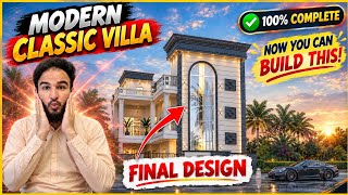 Modern Classic Villa Design in Sketchup | 100% Complete Step By Step Tutorial #3d #viral #home #pak
