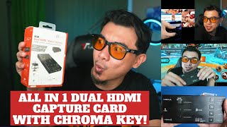 Best 2021 dual hdmi capture card with chroma key features!