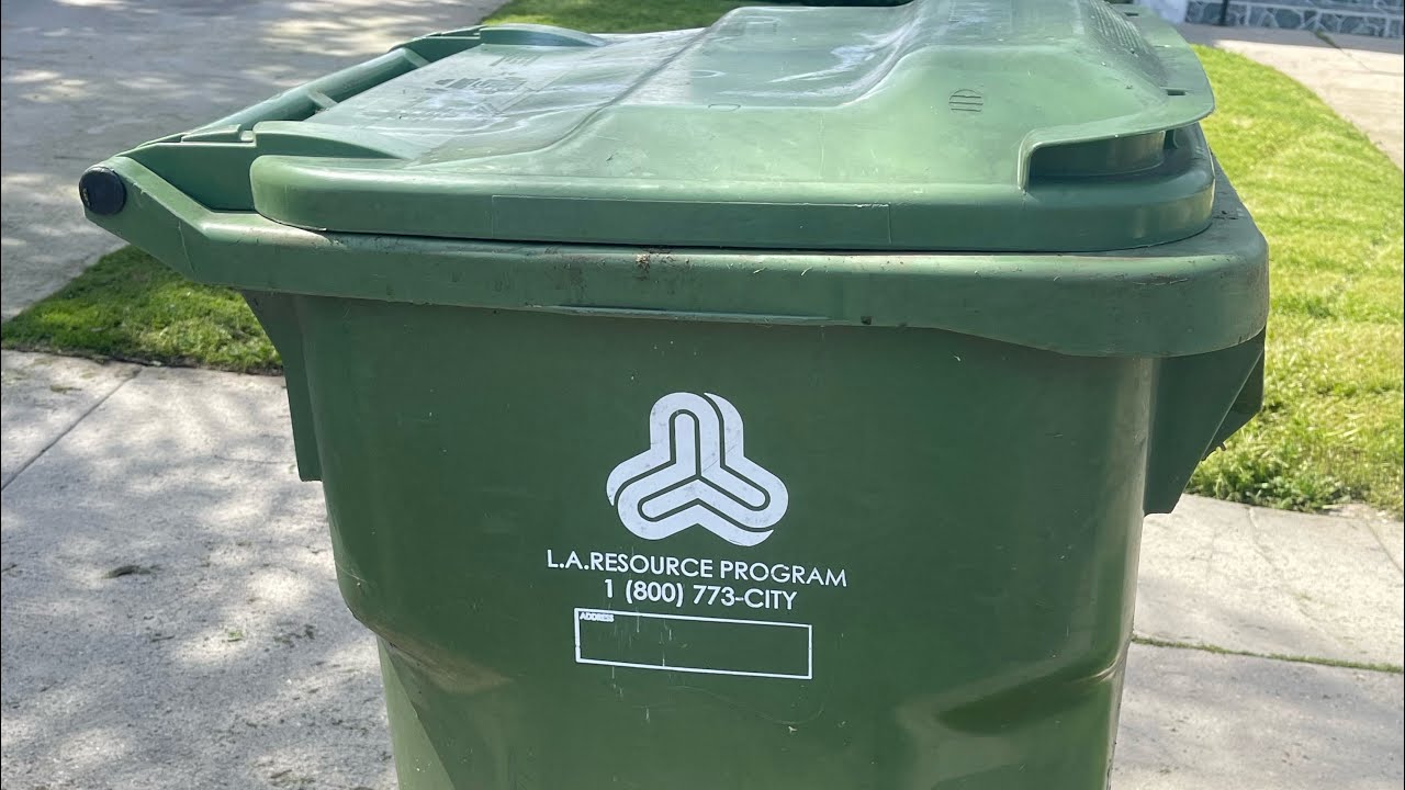 36323 la sanitation garbage truck on yard waste YouTube