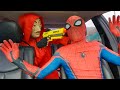 Spiderman, Who is in the car!? (Superhero vs Villain) Spider Man Car Video
