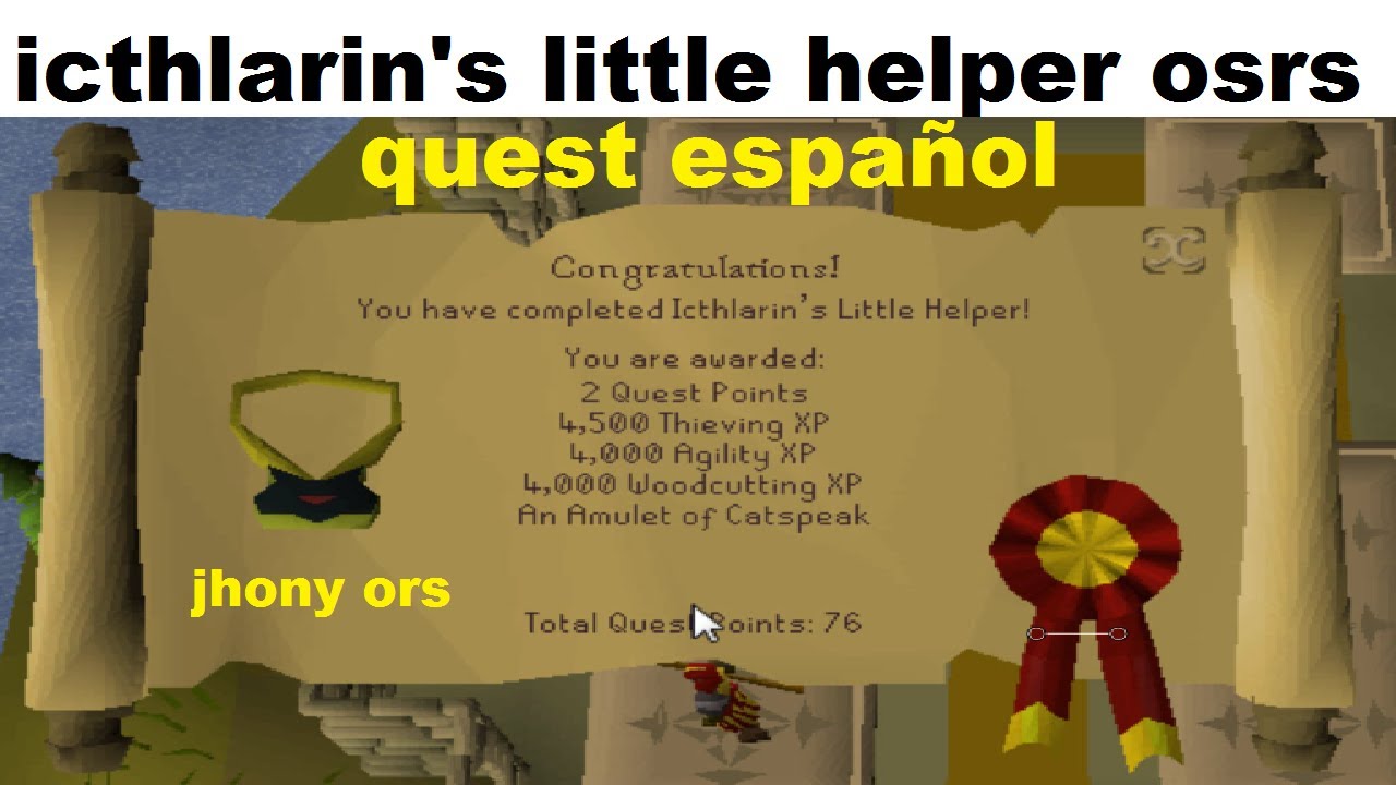 itchlarin´s little helper OSRS quest español - YouTube
