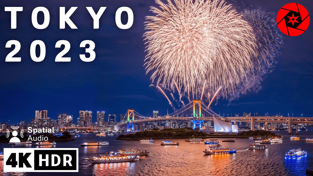 ⁣Tokyo Year End Fireworks 2023 // 4K HDR Spatial Audio