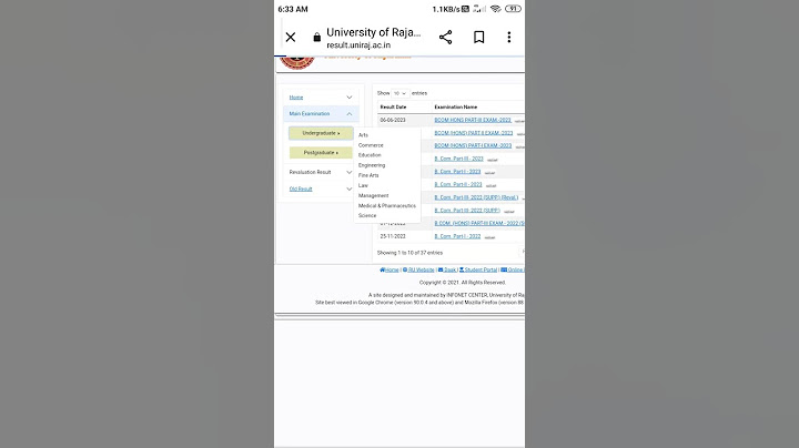 Rajasthan University Result 2023 Declared | uniraj #Result Out