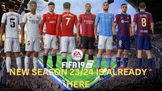 FINALLY...! FIFA 19 MOD 2023/2024 SEASON ALL IN ONE| PROMOTED CLUBS| LATEST TRANSFERS| UPDATED KITS