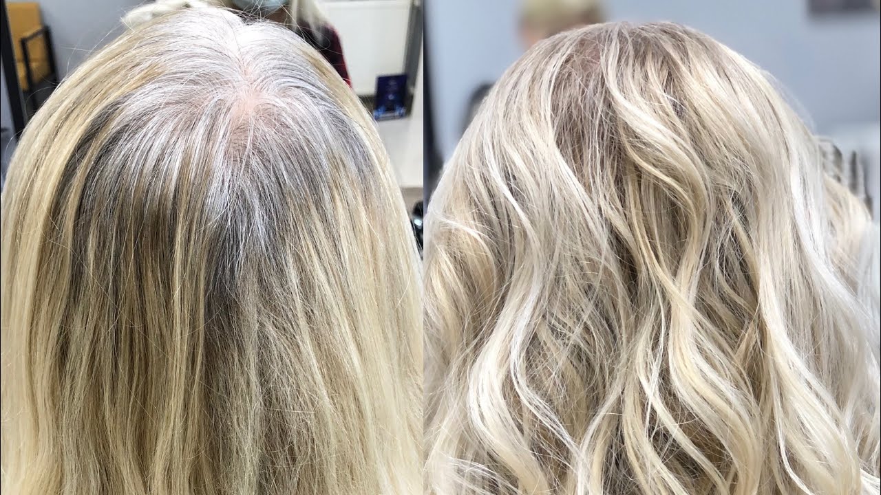 Açık sarı saça dip boya uygulaması ​⁠