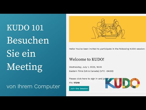 KUDO 101 - Wie sie sich von Ihrem Computer in ein Meeting einloggen (GER)