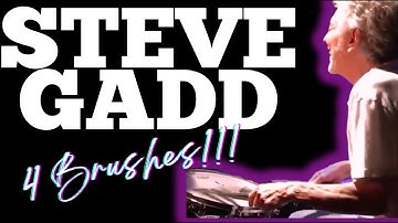 AMAZING BRUSHES DRUMSOLO WITH 4 BRUSHES !!! STEVE GADD