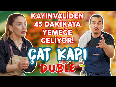 Kayınvaliden Yemeğe Geliyor, 45 dk.da 4 Yemekli Menü Yapman Lazım! Ne Yaparsın? | Çat Kapı Duble B1