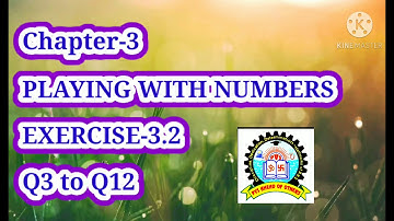 6th Class playing with numbers ex 3.2 in telugu