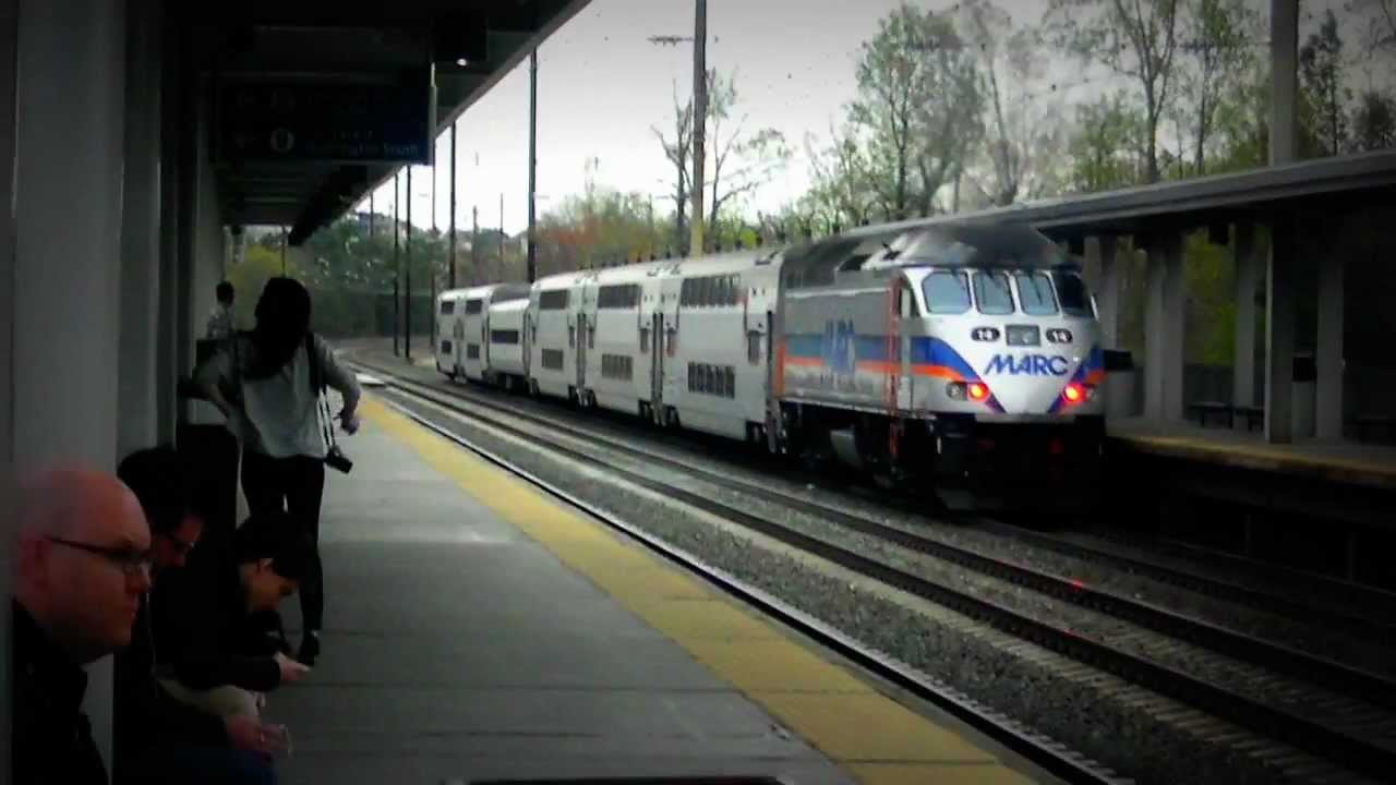 Marc Commuter Rail Penn Line Trains Bwi Airport Station Youtube