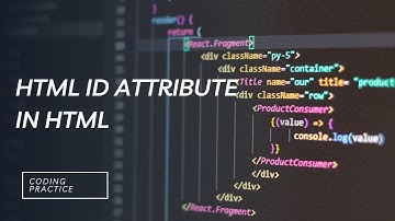 html id attribute in html