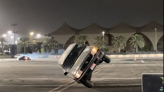 Skills of Arabs | Side wheeling a Toyota Land Cruiser! #landcruiser #arab