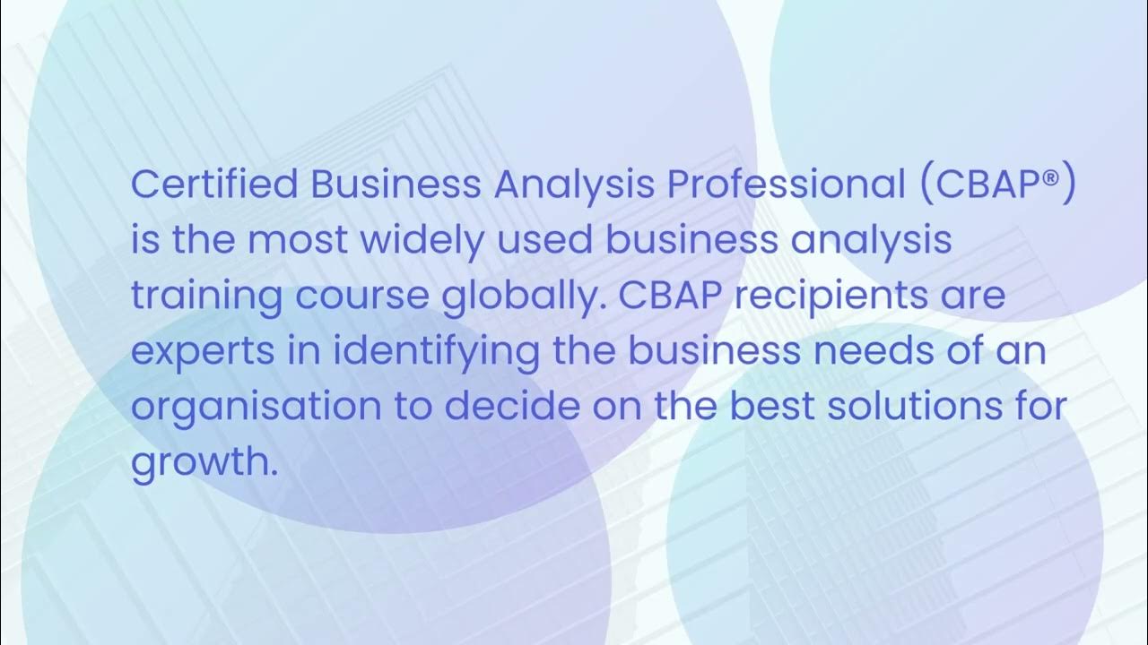 Certified Business Analysis Professionals(CBAP) Training in Perth YouTube