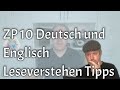 ZP 10 Leseverstehen in Deutsch und Englisch verbessern (Abi, Klassenarbeiten, etc.)