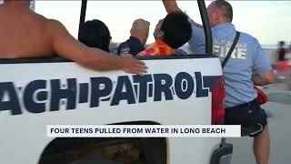 4 teens rescued from Long Beach waters