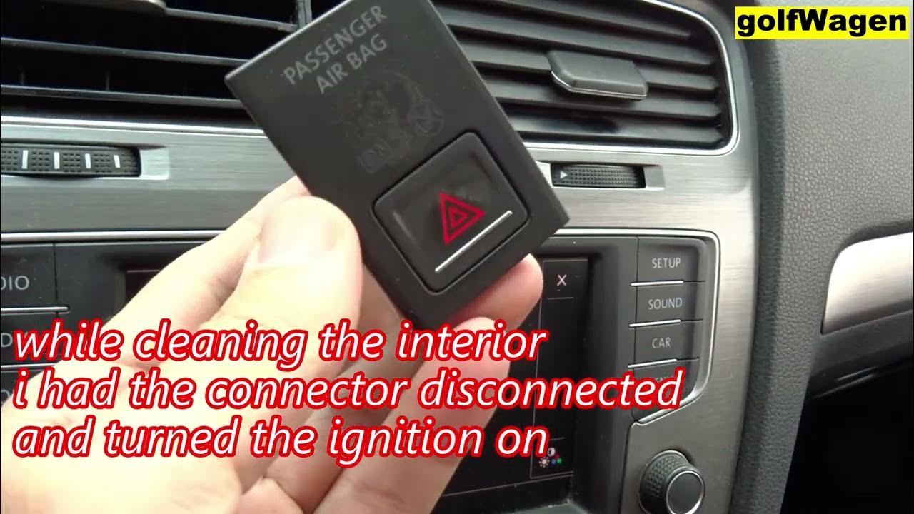VW airbag light reset B12F1, B1016 YouTube
