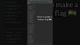 How to make a Indian flag Using Python | Python | Kodes net | Coding