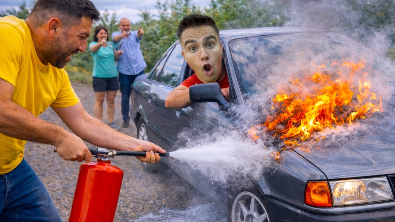 Я на Audi попал в аварию, а моя семья на Opel Insignia OPC в автосервисе - комедийное видео.