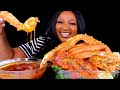 KING CRAB LEGS + LOBSTER TAILS + GREEN LIP MUSSELS , SEAFOOD BOIL MUKBANG