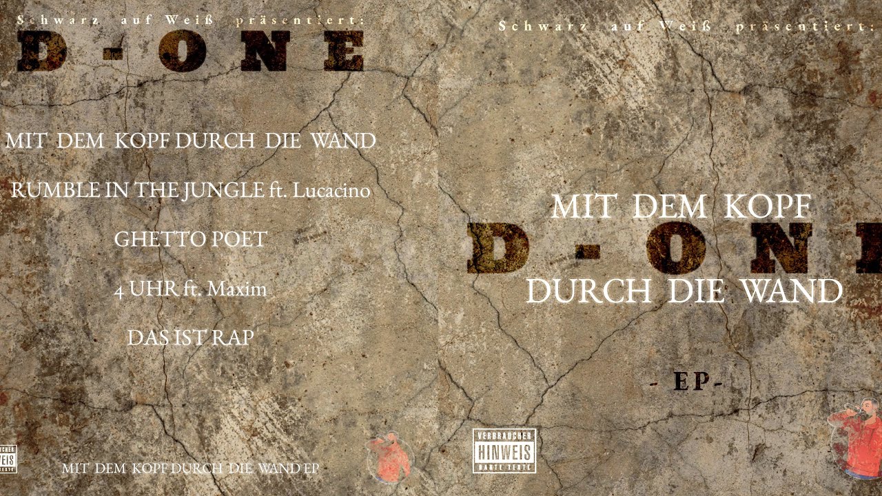 187 Mit Dem Kopf Durch Die Wand „Mit dem Kopf durch die Wand“ EP - D-ONE [Full EP//2020] - YouTube