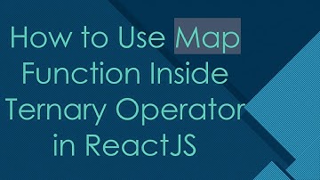 How to Use Map Function Inside Ternary Operator in ReactJS