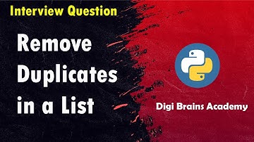 Python Program to Remove Duplicate Elements from a List | Python Interview Questions and Answers