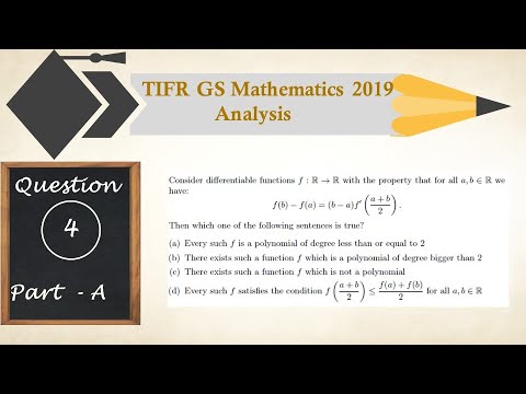 TIFR GS-2019 Mathematics Solutions | Question-4 | PART-A | Analysis | Function