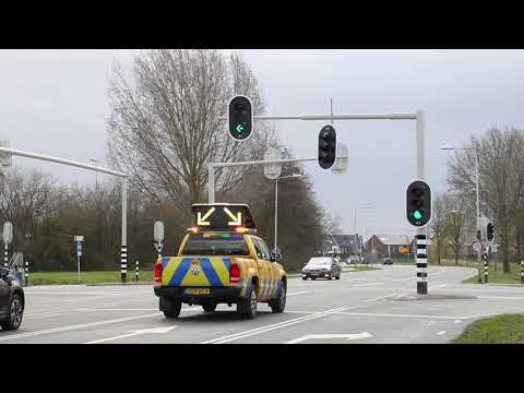 Verkeerslicht raakt los door harde wind, automobilisten negeren massaal afzetting