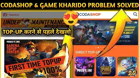 Codashop & Game Kharido Top Up Problem | Game Kharido Maintenance Problem | Codashop Maintenance |