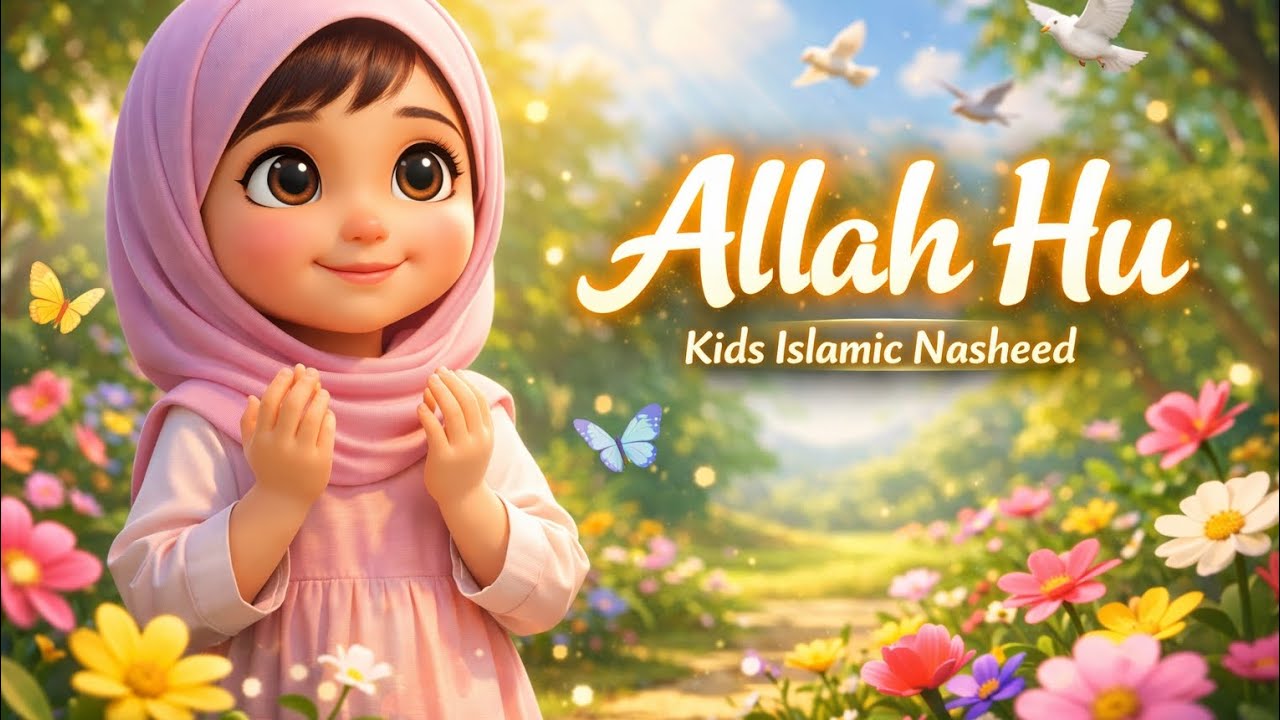 Allah Hu Allah Hu 🤍 | Beautiful Kids Islamic Nasheed | Peaceful & Soft Voice