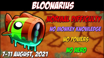 BTD6 Bloonarius - Normal - No MK - No Power Ups - No Hero (Full Game Play)
