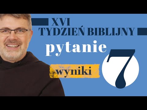 XVI Tydzień Biblijny: pytanie 7 - wyniki