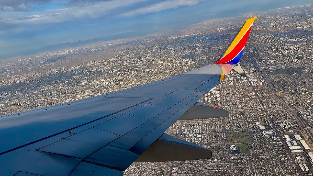 4K] – Awesome Phoenix Takeoff – Southwest Airlines – Boeing 737