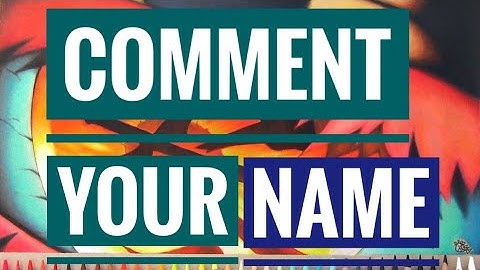 Comment Your Name 💥 I