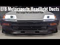 3D Printed Headlight Ducts from EFB Motorsports - EF Honda Civic